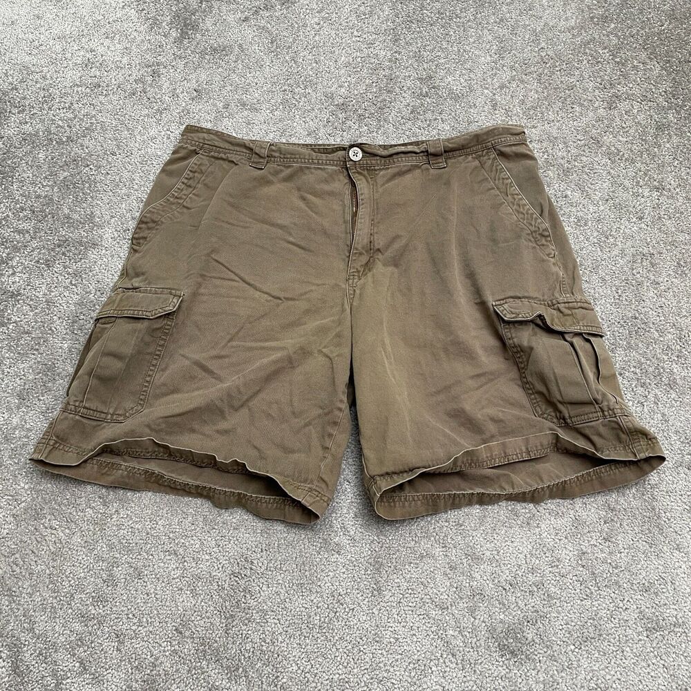 Columbia Omni Shade Cargo Shorts Mens 40x10 Brown Pockets Cotton Casual Outdoor